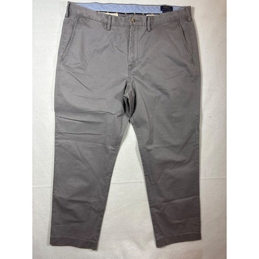 Polo Ralph Lauren Chino Pants Mens 38x30 Grey Stretch Straight Fit